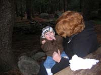 146-Kenny_and_Mommy_at_campground_with_small_stream_behind_us