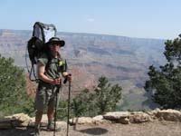 32-Daddy_with_sleeping_Kenny_ready_to_hike_Bright_Angel_Trail-2.5_hours_later_then_intended