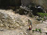 21-Kenny_hiking_through_water_at_Mary_Jane_Falls