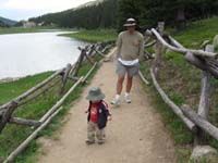 061-Kenny_walking_on_trail_to_east_of_Continental_Divide