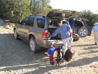 29-Mommy_and_Kenny_getting_ready_for_the_hike_after_driving_up_dirt_road_in_our_new_Toyota_4Runner