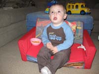 13-having_a_snack_while_watching_TV_before_going_out_to_dinner