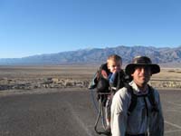 112-Daddy_and_Kenny_in_Golden_Canyon_parking_lot-Telescope_Peak_in_background-we_were_there_2_months_ago