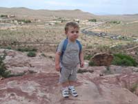 013-Kenny's_proud_of_how_far_he_got-parking_area_Calico_Basin_homes_in_background