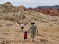 87-Grandpa_Duke_Kenny_and_Daddy_heading_towards_Fire_Canyon