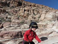 06-time_to_climb_rocks-Grammy_suggested_he_wear_helmet-Daddy_grabbed_wrong_one,this_will_work_fine
