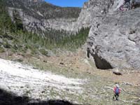 35-Kenny_walking_down_snow_slope-view_looking_back_to_what_we_traveled