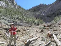 47-Kenny_on_the_avalanche_field_with_Big_Falls_in_distance