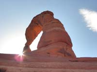 47-Delicate_Arch_from_below_with_sun_just_peaking_over_the_sandstone