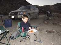 065-Kenny_didn't_like_turkey_chili-he_politely_asked_Kay_for_some_of_her_spaghetti-she_had_extra