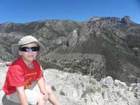 16-Kenny_on_Cathedral_Rock_with_Mummy_Toe_to_upper_right-Daddy_was_on_that_peak_the_day_before