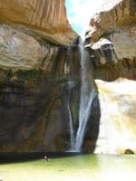 15-Calf_Creek_Fall-Daddy_was_hot_hiking,but_cooled_down_upon_arrival-felt_too_cool_to_swim_in_cold_water