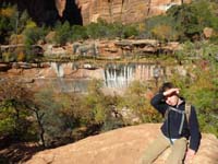 45-Kenny_and_Lower_Emerald_Pools-bright_sun_behind_Daddy-getting_warmer_though