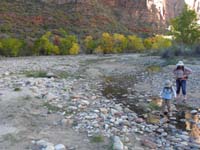 61-Mommy_and_Kenny_at_Big_Bend-Kenny's_being_careful_crossing_a_stream_by_walking_on_rocks