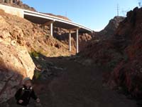 03-Kenny_hiking-we_pass_underneath_part_of_Hoover_Dam_bypass