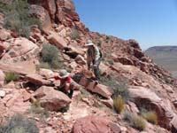 26-Kenny_and_Poppy_scrambling_the_terrain_a_little_below_the_peak
