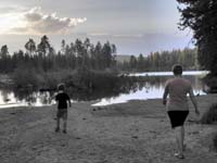 13-Kenny_and_Mommy_enjoy_Manzanita_Lake_at_sunset