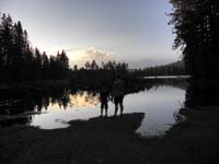 14-Kenny_and_Mommy_enjoy_Manzanita_Lake_at_sunset