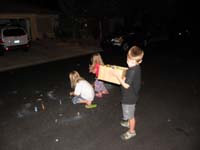 15-kids_getting_setup_for_fireworks-party_at_Karen's_house_behind_Green_Valley_Ranch