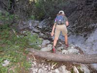 11-Kenny_scrambling_up_another_drainage_to_Griffith_Mine