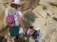 67-Zoe's_turn_while_Darby_watches-exposed_spot_to_climb_down_just_before_this
