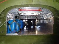 120-B-25-crawl_space_above_the_bomb_bay_leading_to_front_of_aircraft