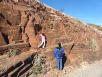 52-Brooke_having_fun_scrambling_a_rock_wall_with_Jeff_supervising