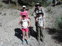 01-Veronica,Sarah,Daddy,Kenny_at_trailhead_for_Stanley_B_Springs_and_Mine