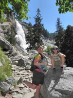 40-Mommy_and_Kenny_on_trail_with_Nevada_Fall_in_background-hard_to_get_shot_with_no_one_else_on_trail