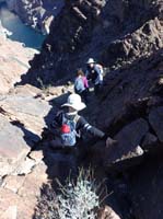 29-Kenny_scrambling_down_an_exposed_section-Daddy_spotting-from_Greg
