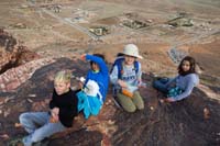09-kids_at_high_point_for_south_Calico_Hills-Calico_Basin_in_background-windy
