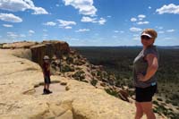 07-Sandstone_Bluffs_Overlook-scrambled_along_rocks-found_broken_bowling_ball-put_in_trash