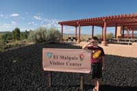 56-Kenny_at_El_Malpais_Visitor_Center_sign-changed_name_few_years_ago
