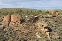 17-Twin_Towers-left,Eroded_Boulder_House-center,Rim_Rock_House-right