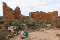 39-Kenny_works_on_more_of_the_Junior_Ranger_Program_in_front_of_Hovenweep_Castle