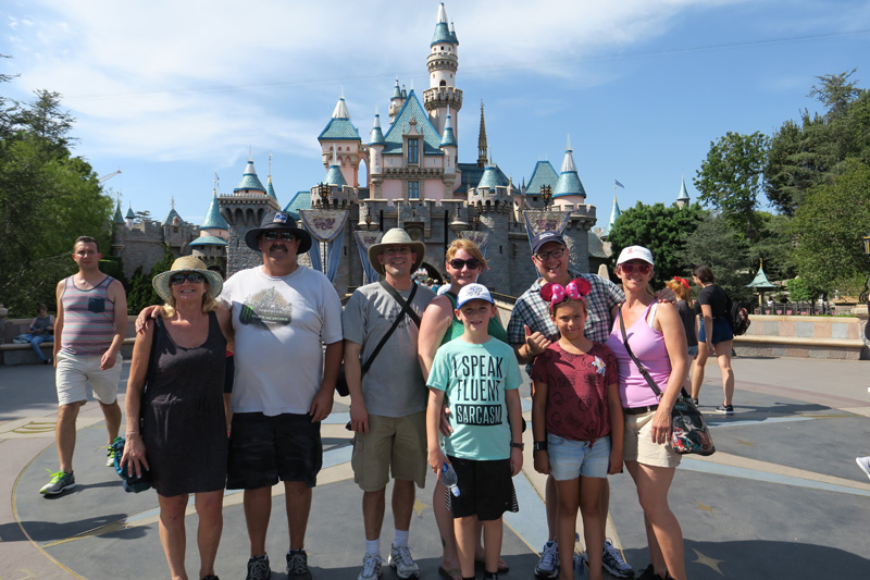 48-group_with_Sleeping_Beauty_Castle-Cody,Rob,Daddy,Mommy,Kenny,Mick,Zoe,Darby