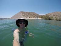 28-Daddy_floating_with_foatie_taking_selfie_with_group_in_background