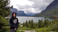 094-Kenny_at_Saint_Mary_Lake_with_pretty_scenery-6pm-late_afternoon_sun