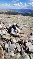 12-Kenny_taking_a_break-Bald_Mountain_in_background-Daddy_went_that_way