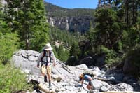 04-Kenny_and_Mommy_scrambling-looking_back_to_Mary_Jane_Falls_in_distance