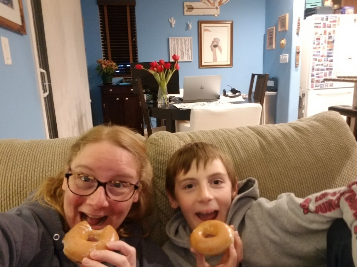 73-enjoying_donuts_dropped_off_by_Nardia's_family