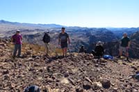 10-group_on_Hoover_Peak_enjoying_a_snack-Patti,Kenny,Joel,Sierra,Yana,Kyle