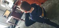 14-rolling_out_in_the_hotel_room_while_watching_a_grammar_lesson_since_last_week_for_online_school,multi-tasking