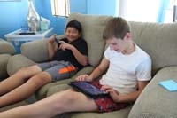39-9am,back_to_playing_video_games_together_after_breakfast-they_still_played_from_across_world