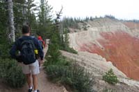 07-hiking_on_trail_near_edge_with_light_rain-Aunt_Cristy_was_uneasy_and_had_to_eventually_abort