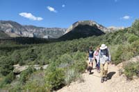 78-family_and_Jack_hiking_with_Kyle_Canyon_and_Fletcher_Junior_in_background
