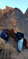 40-Daddy_shows_Kenny_more_dinosaur_footprints_under_Newspaper_Rock-there_are_even_more_in_the_area